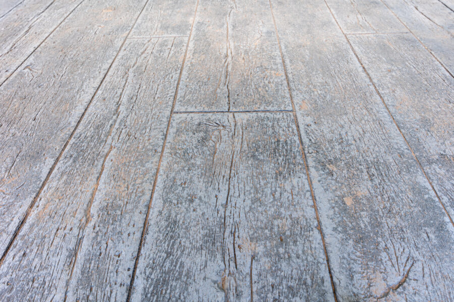 A close-up shot of the luxury vinyl plank flooring